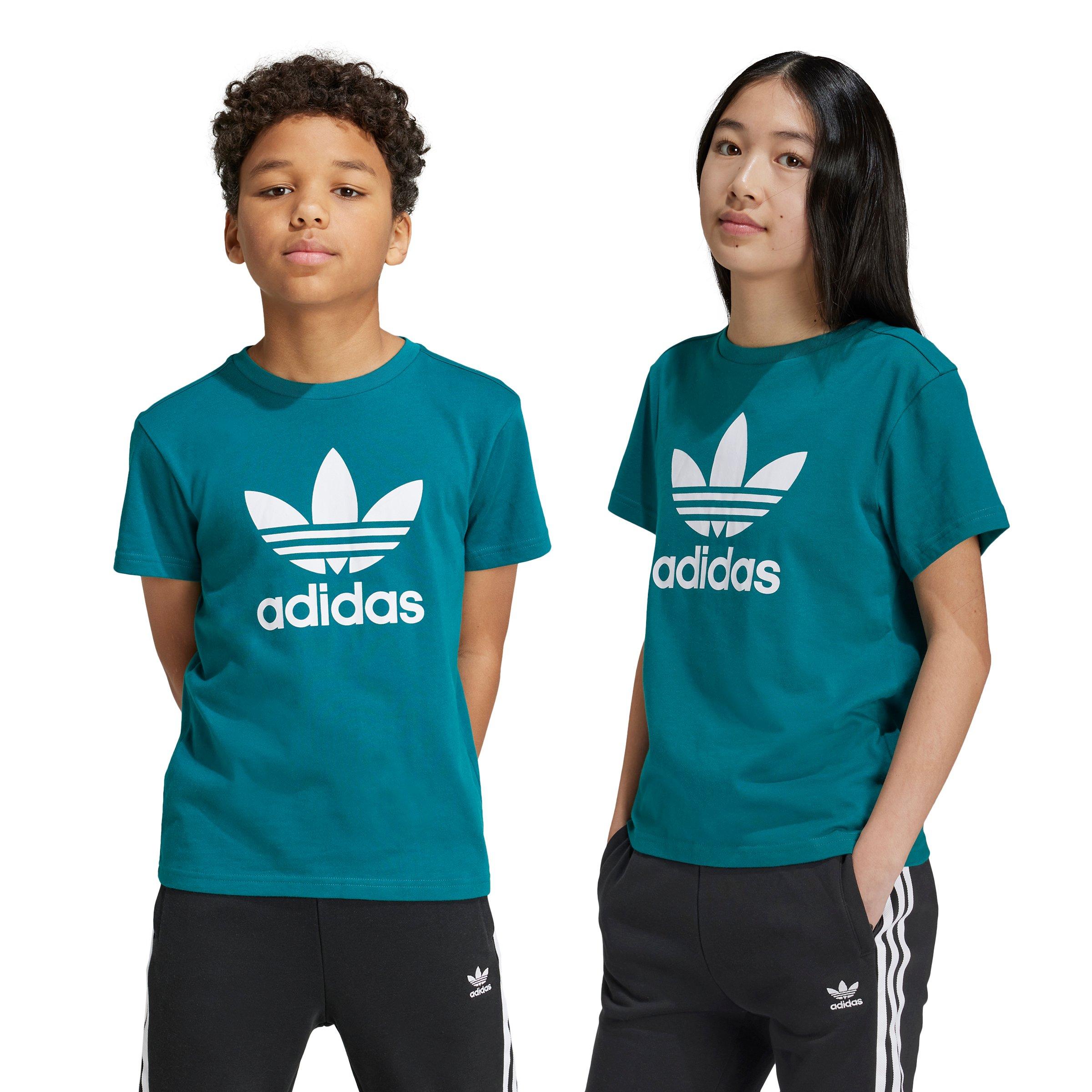 adidas Originals Big Kids' 3-Stripes T-Shirt - Teal